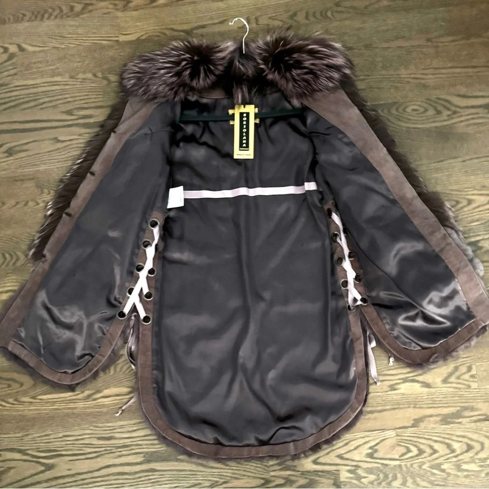 roksolana fox fur in mauve - Picture 2 of 8